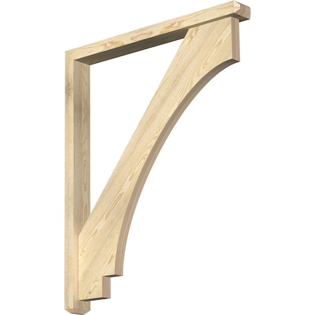 Ekena Millwork Imperial Craftsman Rough Sawn Bracket w/ Offset Brace, Douglas Fir, 4"W x 36"D x 44"H BKT0402X36X44IMP04RDF